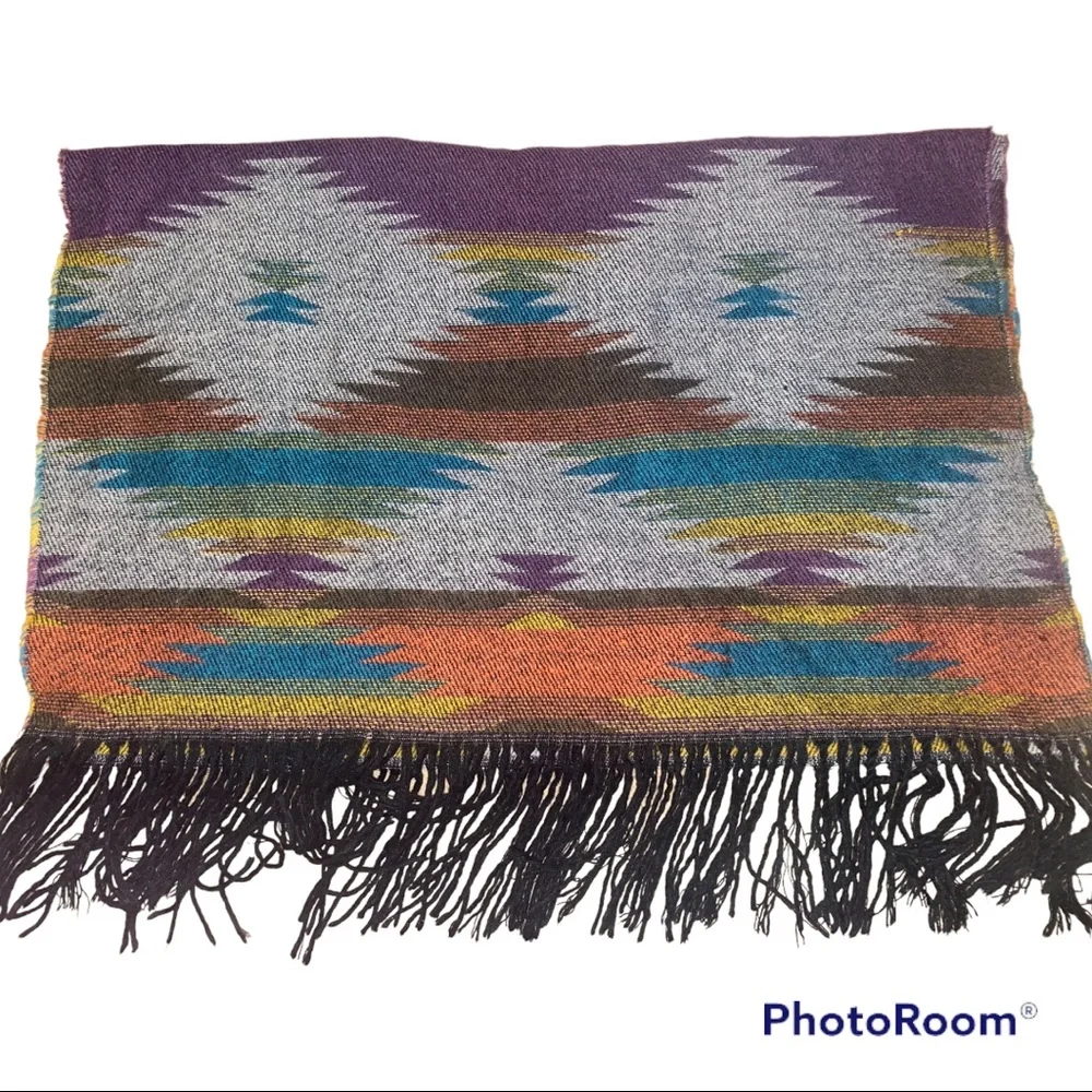 Southwestern Boho Tribal Soft Cozy Warm Oversized Blanket Scarf